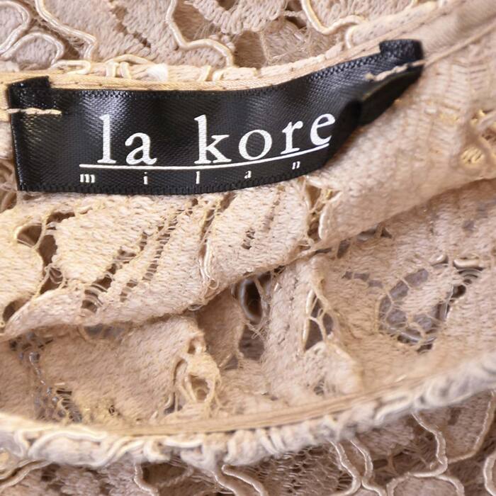 ラ コーレ レースミニワンピース LA KORE LACELY ベージュ