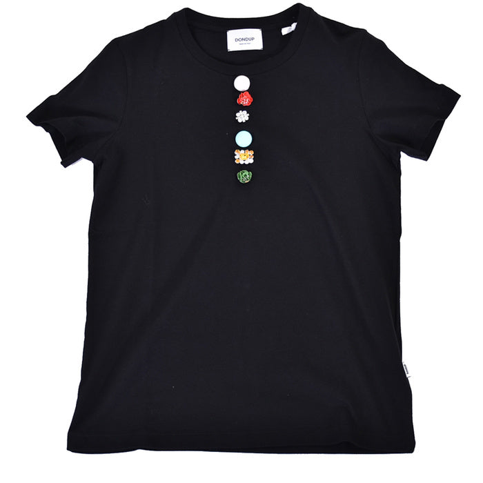 【期間限定SALE】 ドンダップ DONDUP Tシャツ S007 JF049D Q37 ブラック レディース