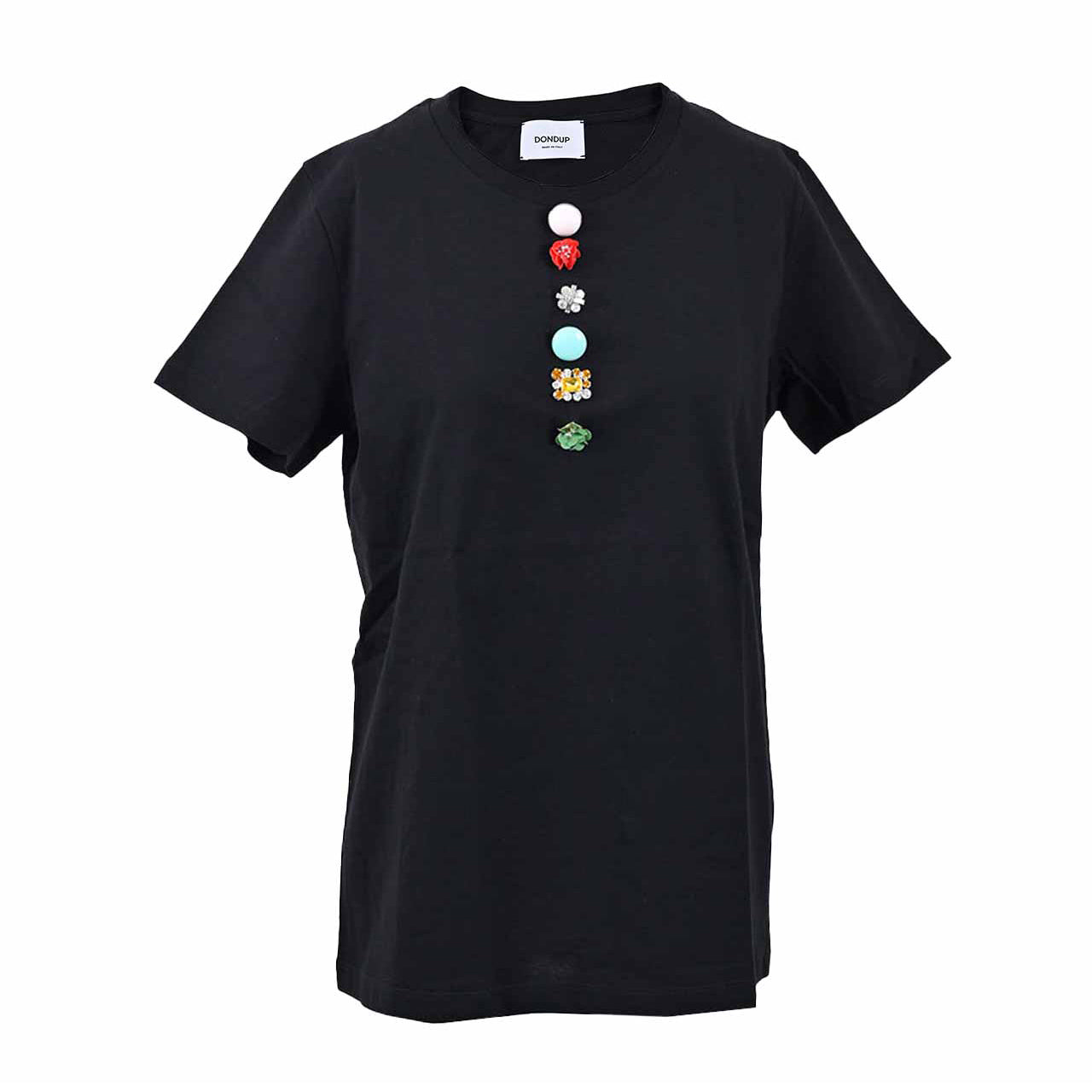 【期間限定SALE】 ドンダップ DONDUP Tシャツ S007 JF049D Q37 ブラック レディース