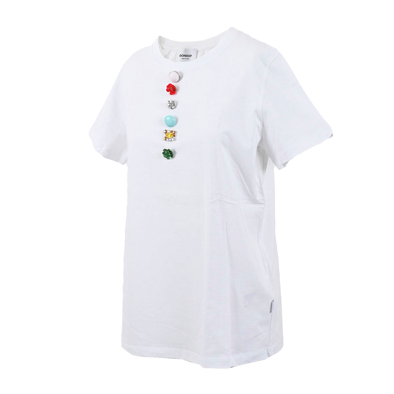 ドンダップ DONDUP Tシャツ S007 JF049D Q37 ホワイト レディース