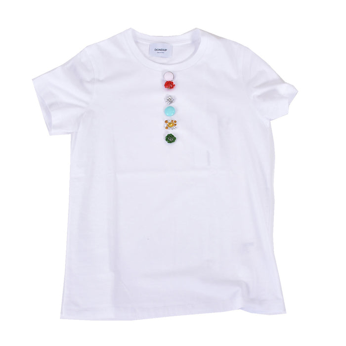 ドンダップ DONDUP Tシャツ S007 JF049D Q37 ホワイト レディース