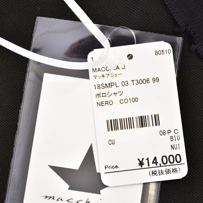 【35%OFF】 マッキアジェー MACCHIA J. ポロシャツ 18SMPL 03 T3006 99 NERO メンズ ゴルフ 【ラスト1点 Mサイズ】