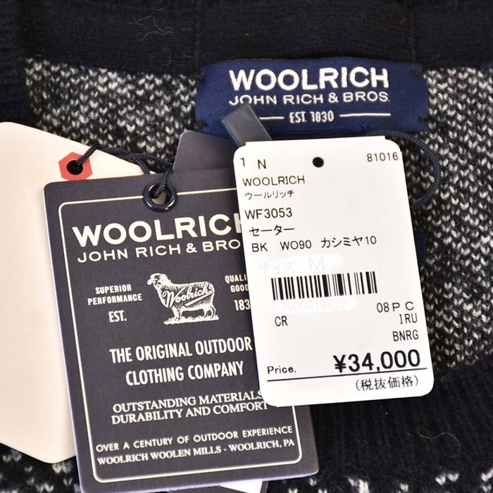 ウールリッチ WOOLRICH セーター WF3053 ブラック メンズ 【ラスト1点 XSサイズ】 カシミヤ