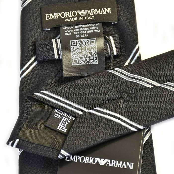 エンポリオ アルマーニ EMPORIO ARMANI ネクタイ 9P339 00020 ブラック メンズ 就職祝い 誕生日