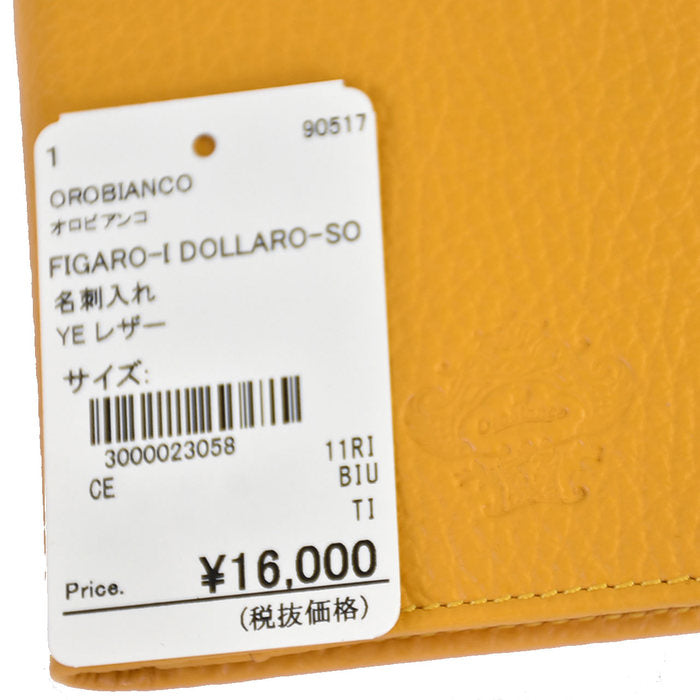 【期間限定SALE】 オロビアンコ OROBIANCO 名刺入れ FIGARO-I DOLLARO-SOFT SENAPE イエロー メンズ レディース 一粒万倍日 寅の日 天赦日 春財布 新生活応援 ギフト プレゼント