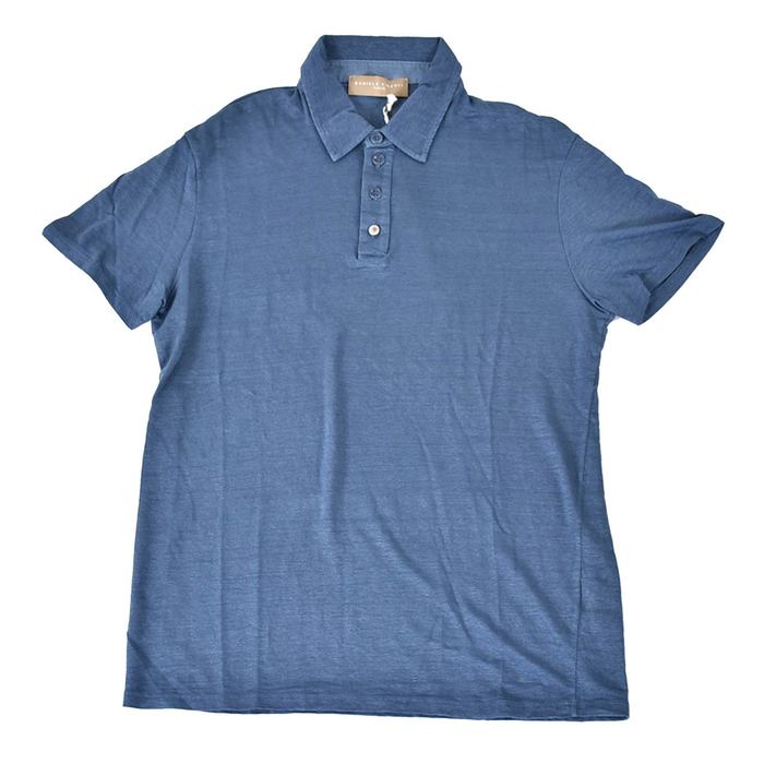 【71%OFF】 ダニエレフィエソリ DANIELE FIESOLI ポロシャツ 2018 ブルー メンズ ゴルフ 【ラスト1点 Sサイズ】