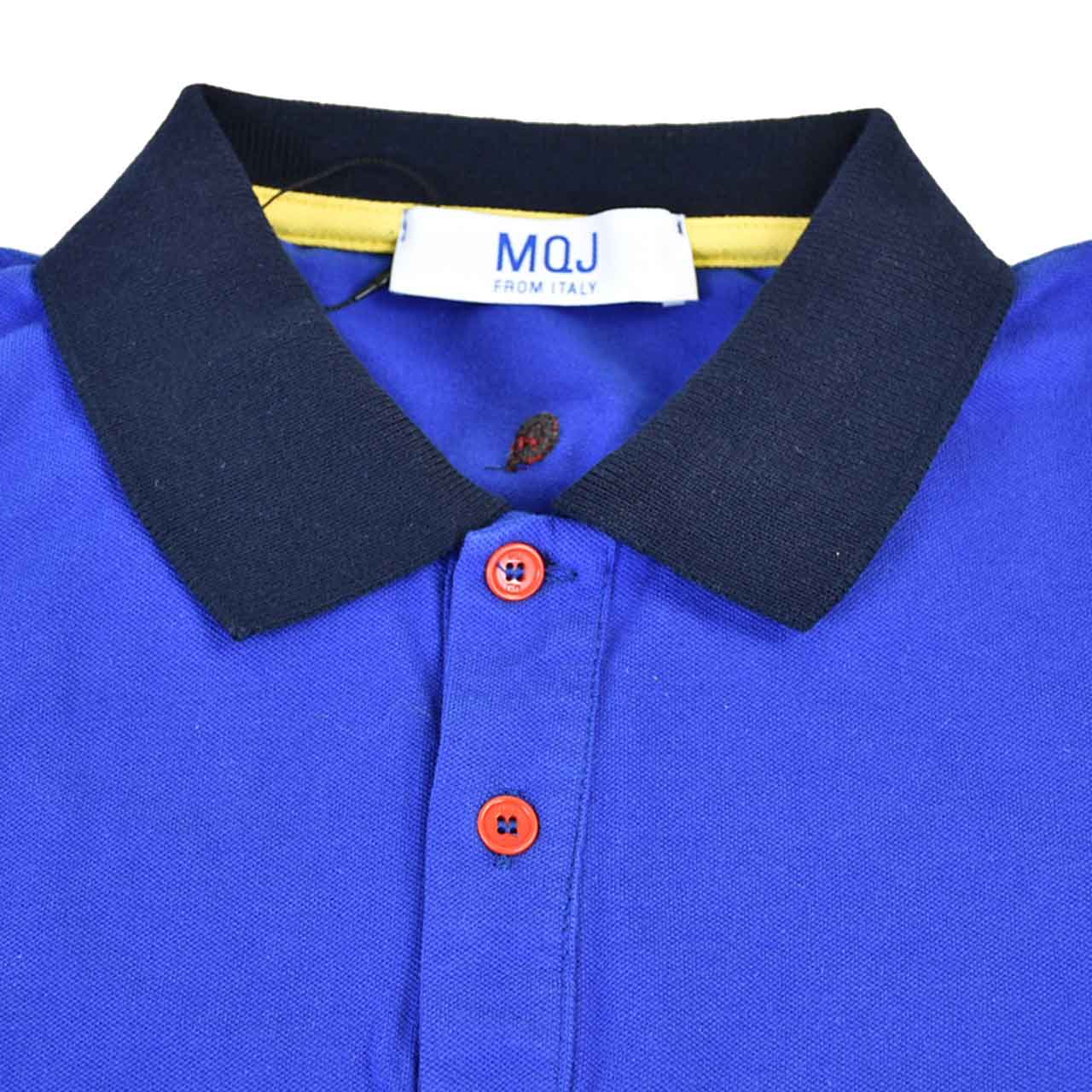 【75%OFF】 エムキュージェー MQJ ポロシャツ P18-MQT40024 ブルー メンズ 【ラスト1点 Mサイズ】 ゴルフ