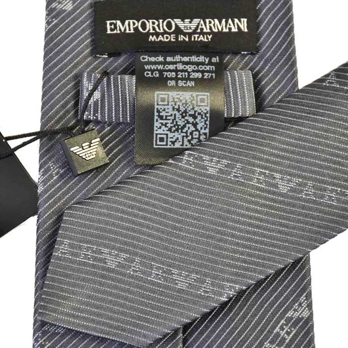エンポリオ アルマーニ EMPORIO ARMANI ネクタイ 9P618 00041 グレー メンズ 就職祝い 誕生日 新生活応援 ギフト プレゼント 【プライスダウン】