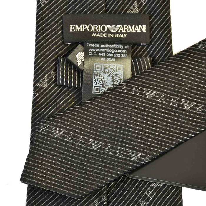 エンポリオ アルマーニ EMPORIO ARMANI ネクタイ 9P618 00120 ブラック メンズ 就職祝い 誕生日 新生活応援 ギフト プレゼント 【プライスダウン】