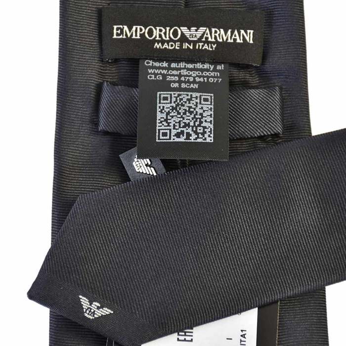 エンポリオ アルマーニ EMPORIO ARMANI ネクタイ 9P300 00020 ブラック メンズ 就職祝い 誕生日 新生活応援 ギフト プレゼント 【プライスダウン】