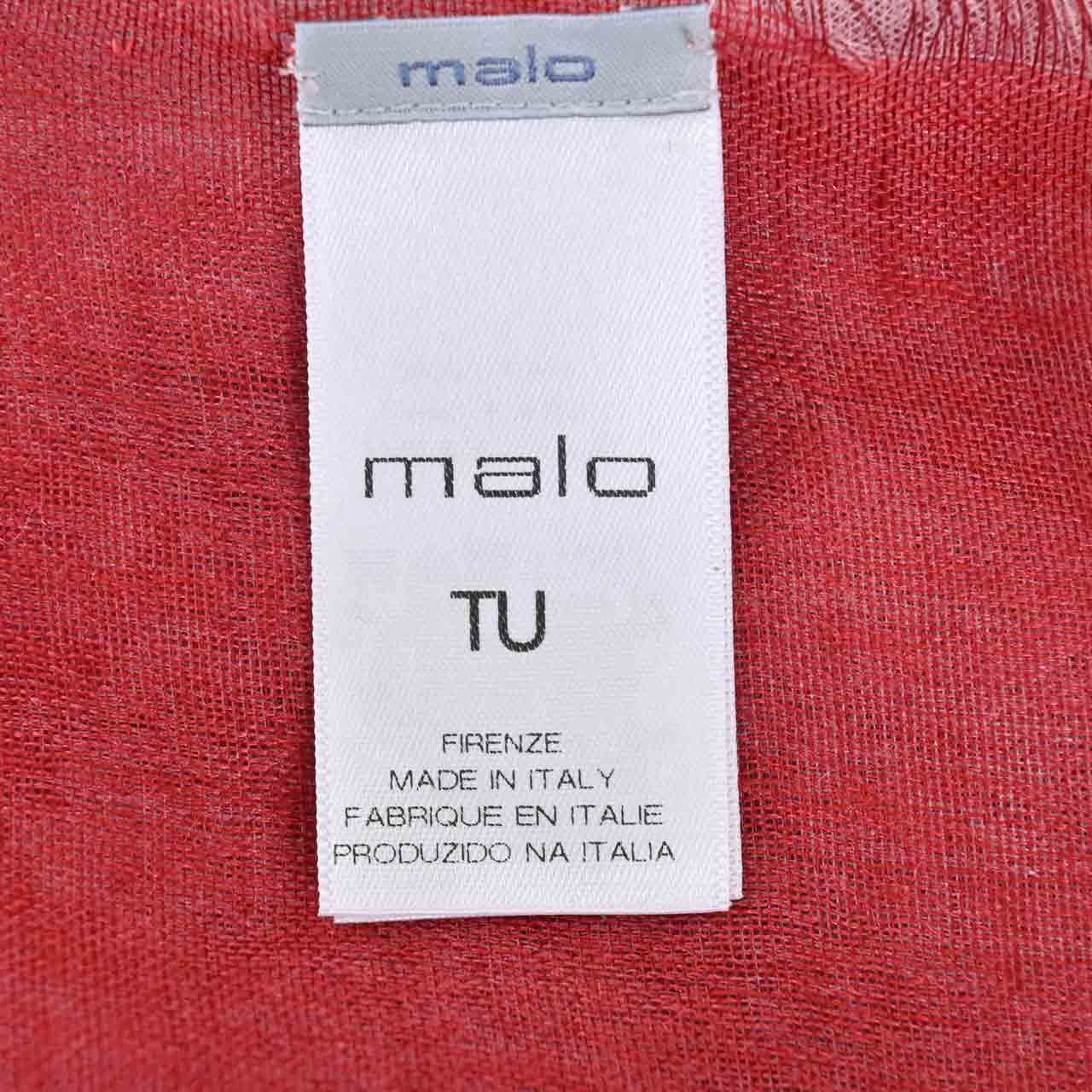 マーロ MALO スカーフ DTW170 T8F12 C EI478 レッド メンズ レディース 【ラスト1点 フリーサイズ】 カシミヤ 新生活応援 ギフト プレゼント 【プライスダウン】