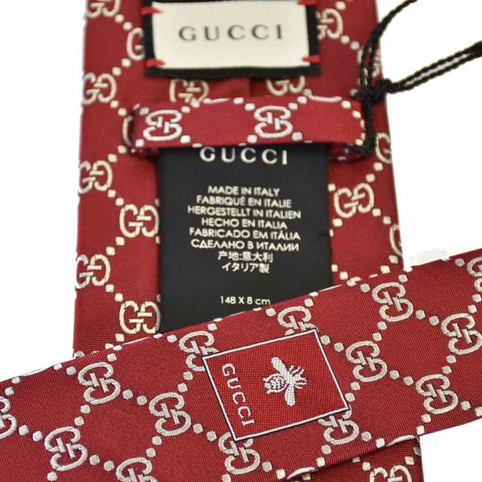 グッチ GUCCI ネクタイ 499695 4B002 6463 レッド メンズ 就職祝い 誕生日 ギフト プレゼント