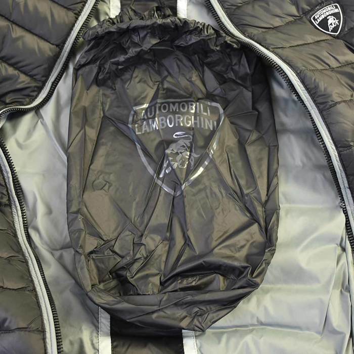 【期間限定SALE】 ランボルギーニ LAMBORGHINI ダウンベスト E5XUB9P2 899 ブラック メンズ 【ラスト1点 46サイズ】