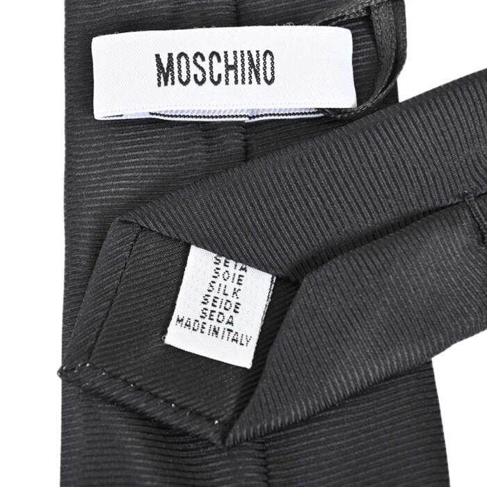 モスキーノ MOSCHINO ネクタイ M5347 55050-7 ブラック メンズ 就職祝い 誕生日