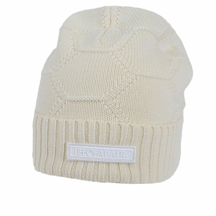 ボーラー BALR. ニット帽 B10323 Knitted Hexagon Beanie ホワイト レディース 【プライスダウン】