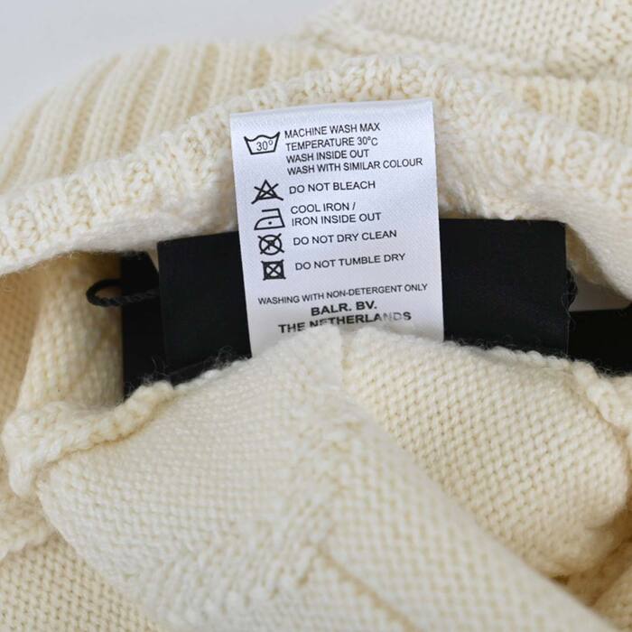 ボーラー BALR. ニット帽 B10323 Knitted Hexagon Beanie ホワイト レディース 【プライスダウン】