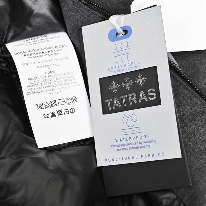 【期間限定SALE】 タトラス TATRAS ダウンコート MTLA20A4112-D DIABLO 9 グレー メンズ
