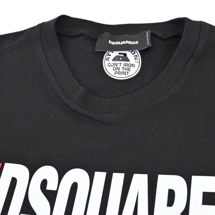 【41%OFF】 ディースクエアード DSQUARED2 Tシャツ S74GD0834S21600900 ブラック メンズ 【ラスト1点 Sサイズ】