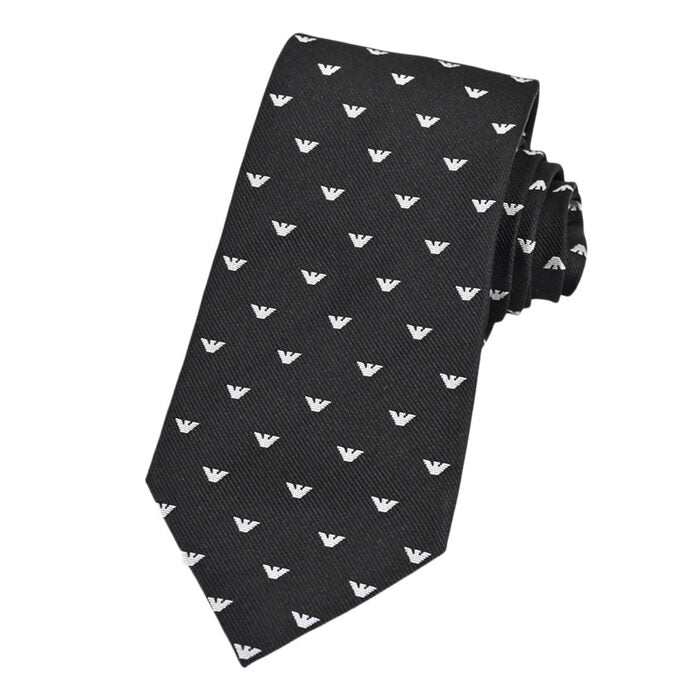 エンポリオ アルマーニ EMPORIO ARMANI ネクタイ 1P616 00120 ブラック メンズ 就職祝い 誕生日 新生活応援 ギフト プレゼント 【プライスダウン】