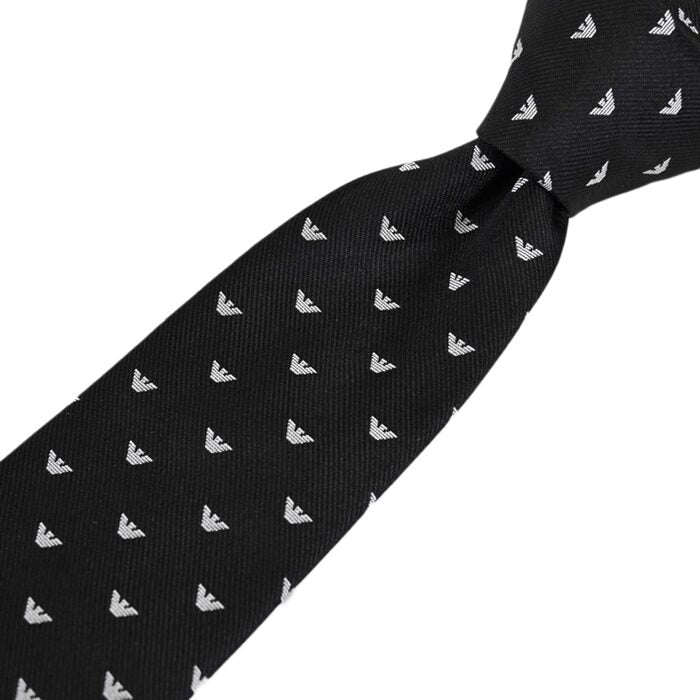 エンポリオ アルマーニ EMPORIO ARMANI ネクタイ 1P616 00120 ブラック メンズ 就職祝い 誕生日 新生活応援 ギフト プレゼント 【プライスダウン】