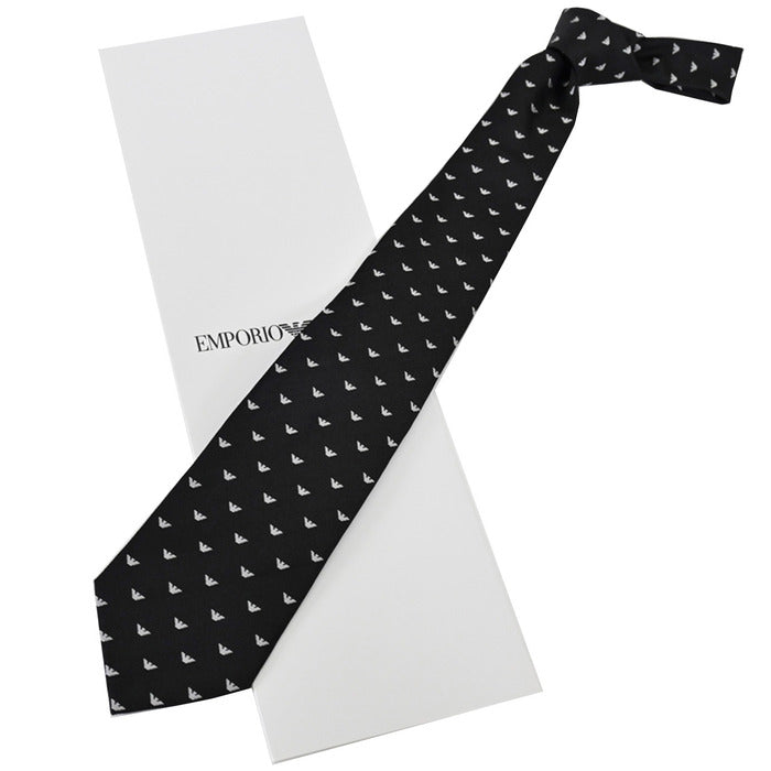 エンポリオ アルマーニ EMPORIO ARMANI ネクタイ 1P616 00120 ブラック メンズ 就職祝い 誕生日 新生活応援 ギフト プレゼント 【プライスダウン】