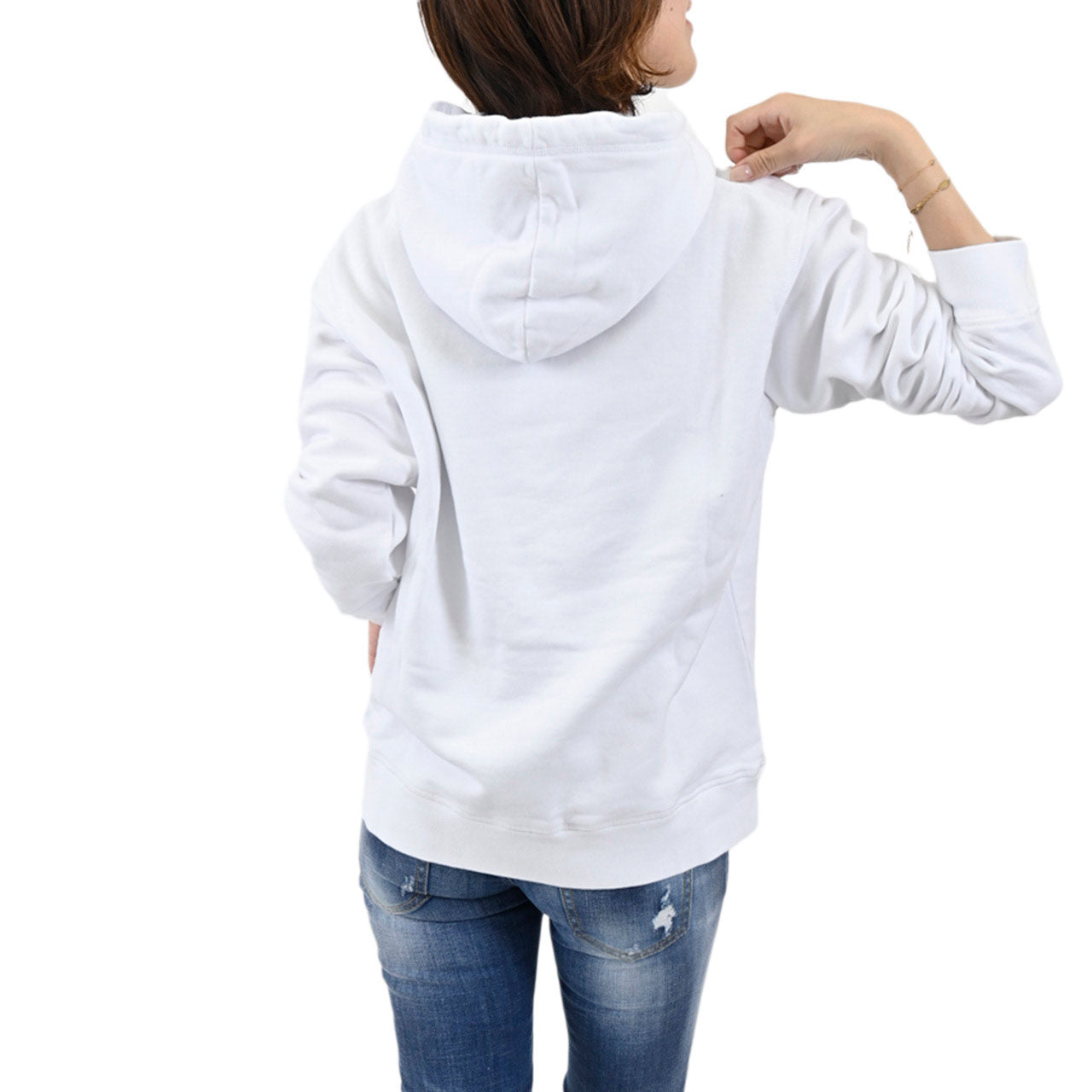 ディースクエアード DSQUARED2 パーカー S80GU0038 S25042100 Icon Hooded Sweatshirt 100 ホワイト レディース 【ラスト1点 Sサイズ】 【プライスダウン】