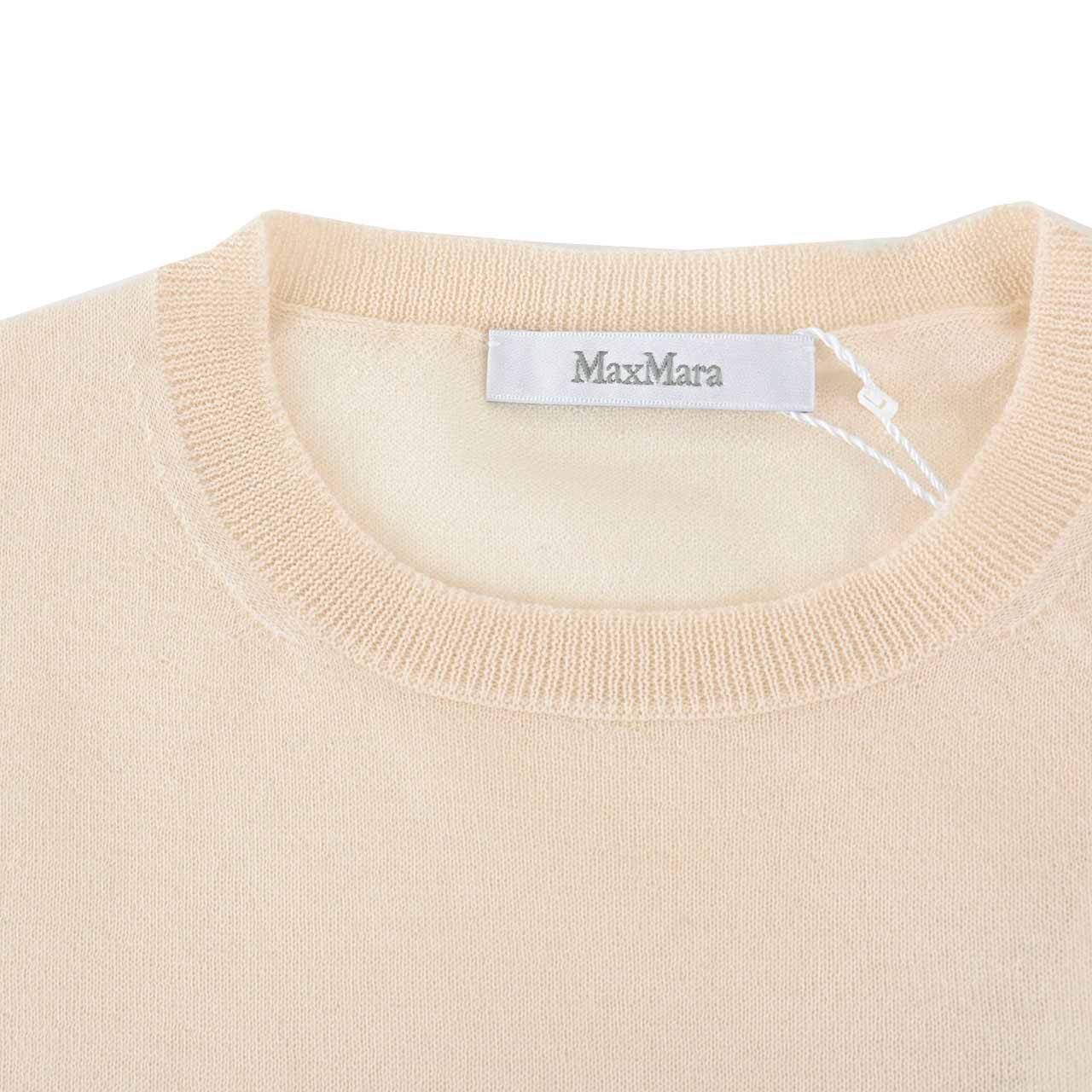 【SALE】 マックスマーラ MAXMARA クルーネックセーター MARMO 136613196 008 クリーム レディース カシミヤ100% 【ラスト1点 XSサイズ】 【再入荷なし 在庫限り】