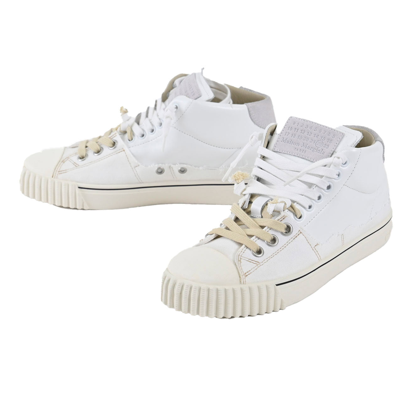 【期間限定SALE】 メゾン マルジェラ Maison Margiela レザースニーカー S57WS0390 H8548 ホワイト メンズ 【ラスト1点 39サイズ】