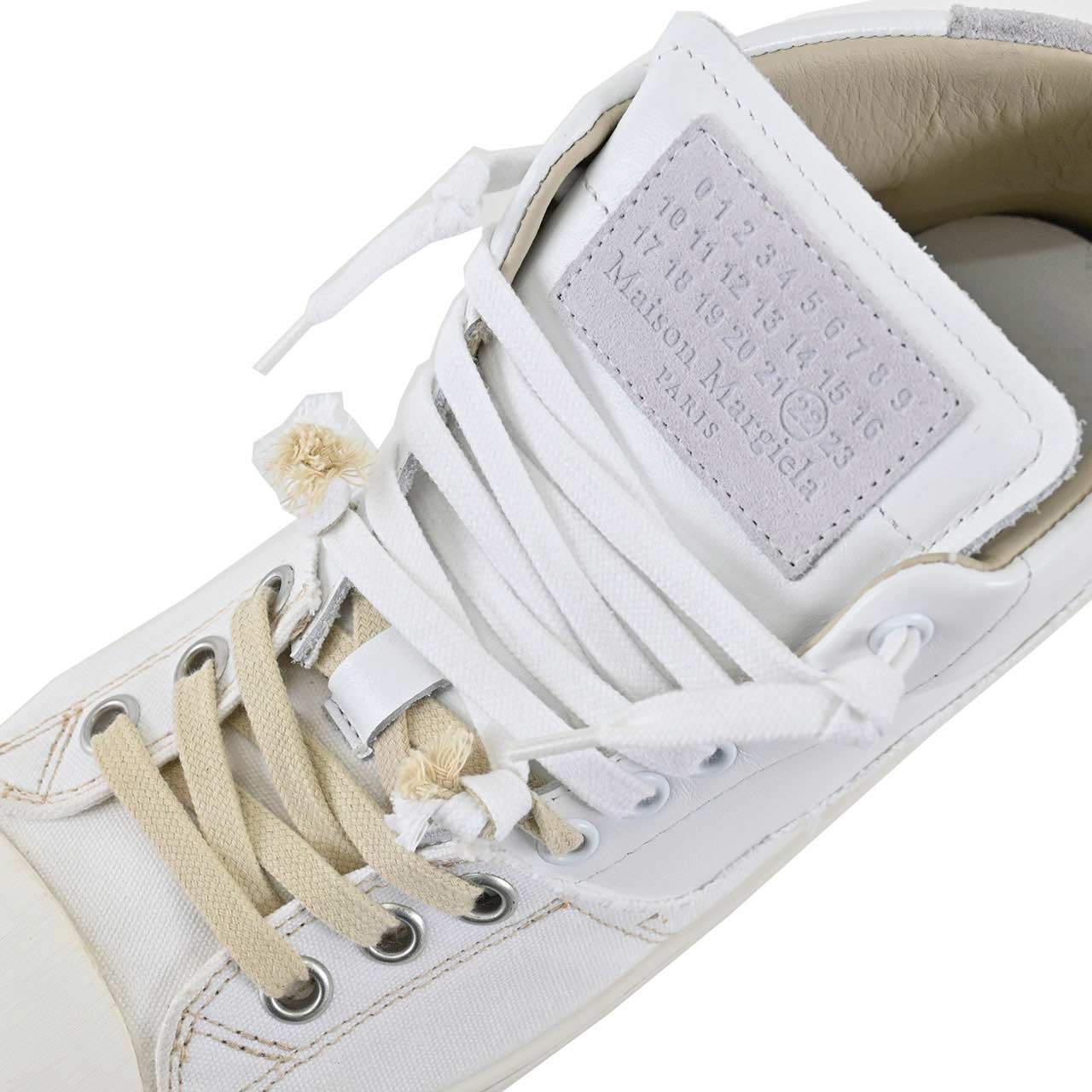 【期間限定SALE】 メゾン マルジェラ Maison Margiela レザースニーカー S57WS0390 H8548 ホワイト メンズ 【ラスト1点 39サイズ】