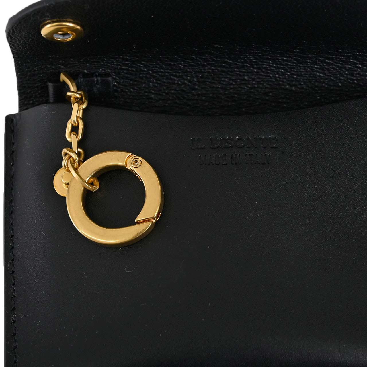 【期間限定SALE】 イルビゾンテ IL BISONTE コインケース SCC099 BK255H Nero ブラック メンズ レディース 一粒万倍日 寅の日 天赦日 春財布