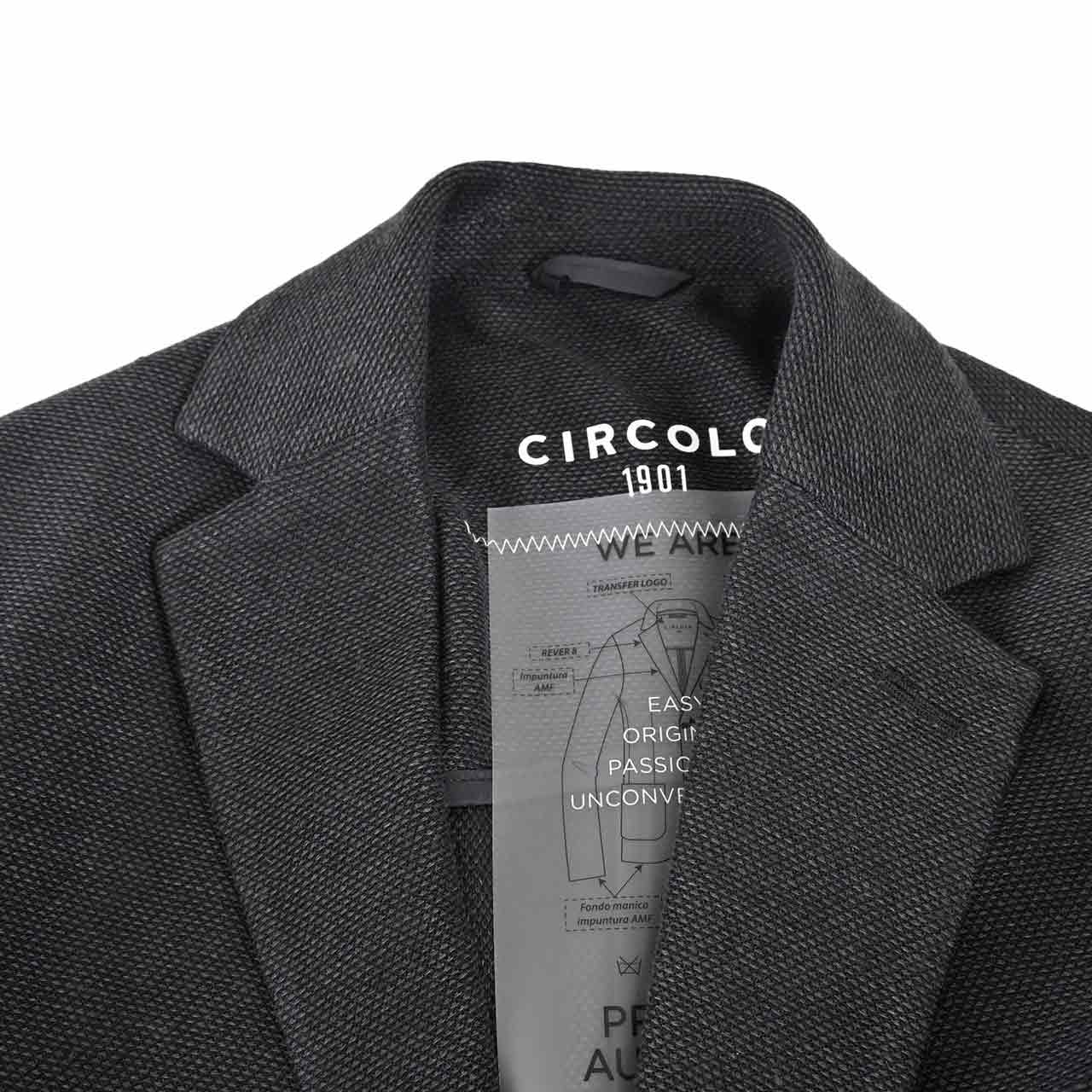 【期間限定SALE】 チルコロ CIRCOLO 1901 ジャケット CN3537 8365 ブラック メンズ 【ラスト1点 52サイズ】