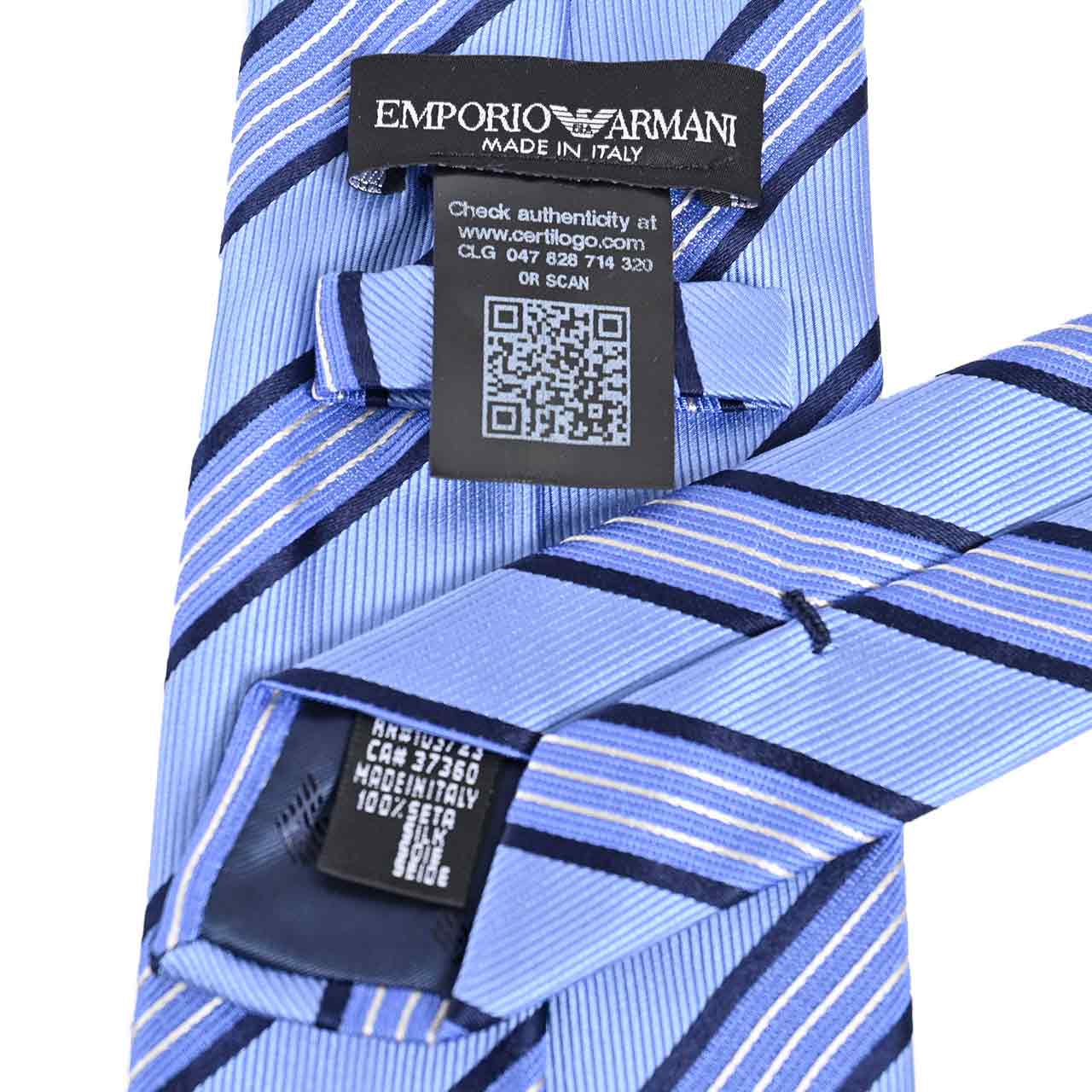 エンポリオ アルマーニ EMPORIO ARMANI ネクタイ 10EA2A2F643 631 ブルー メンズ 就職祝い 誕生日 新生活応援 ギフト プレゼント 【プライスダウン】