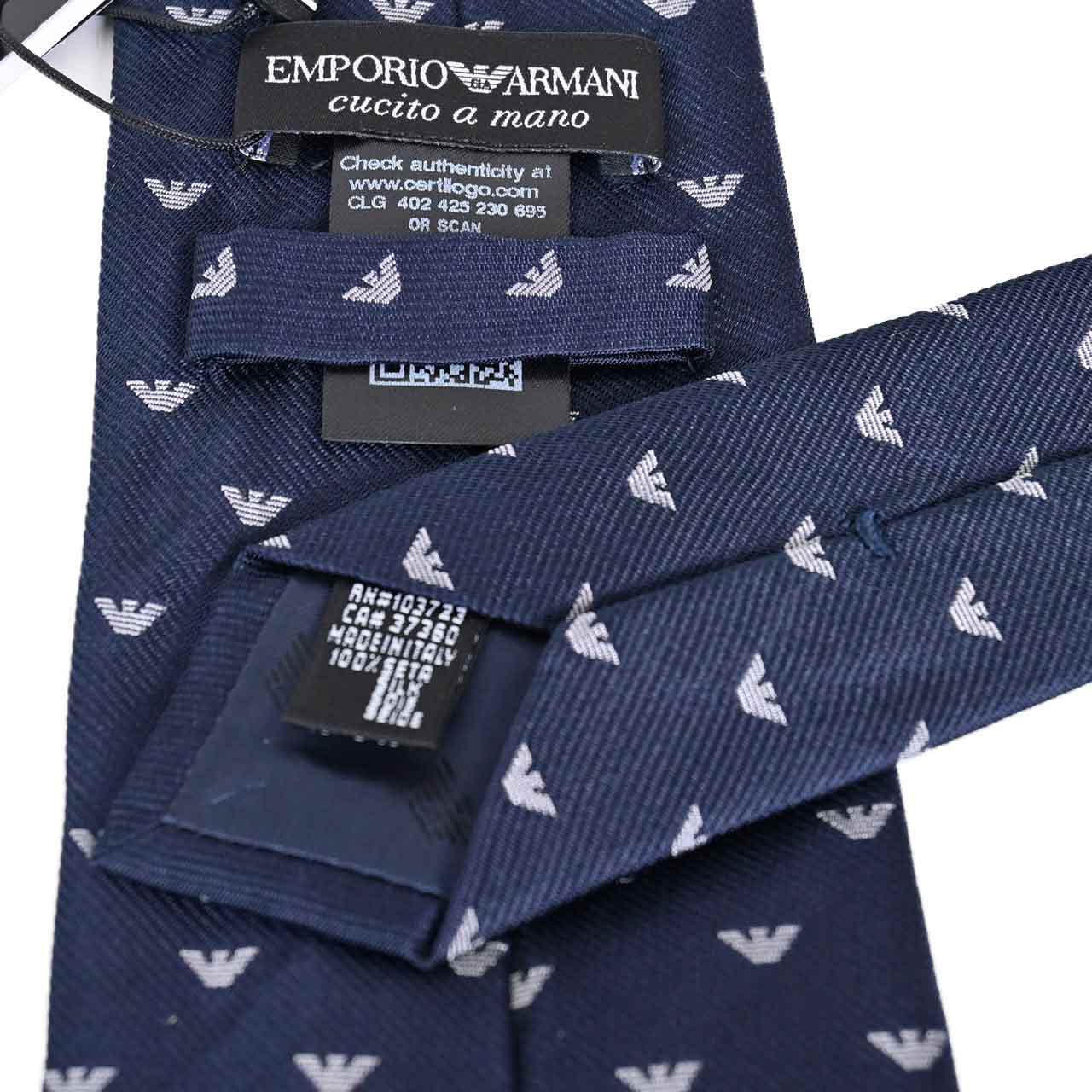 エンポリオ アルマーニ EMPORIO ARMANI ネクタイ 2R642 00135 ネイビー メンズ 就職祝い 誕生日 新生活応援 ギフト プレゼント 【プライスダウン】