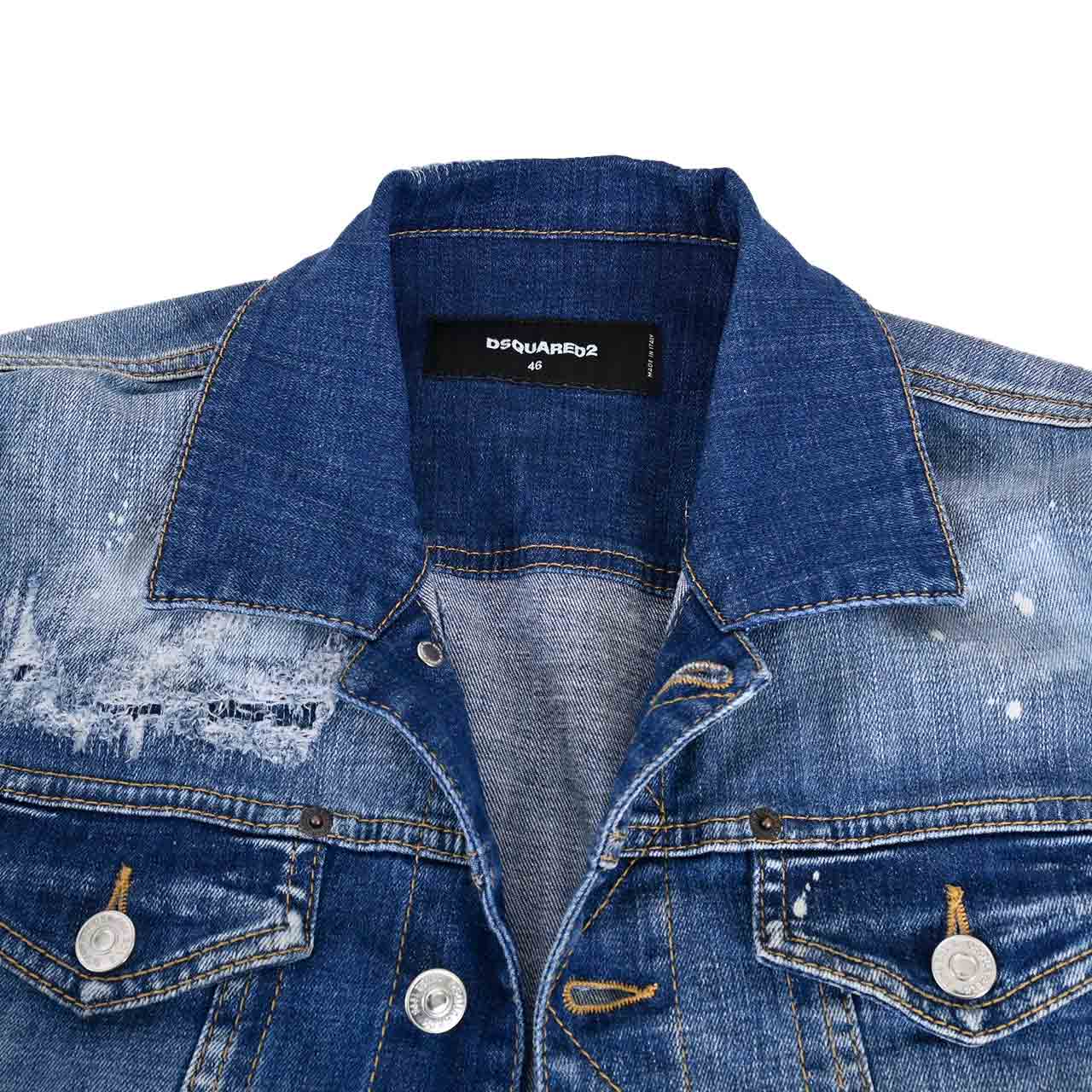 ディースクエアード DSQUARED2 デニムジャケット S74AM1174 S30342 470 ブルー メンズ 【ラスト1点 46サイズ】