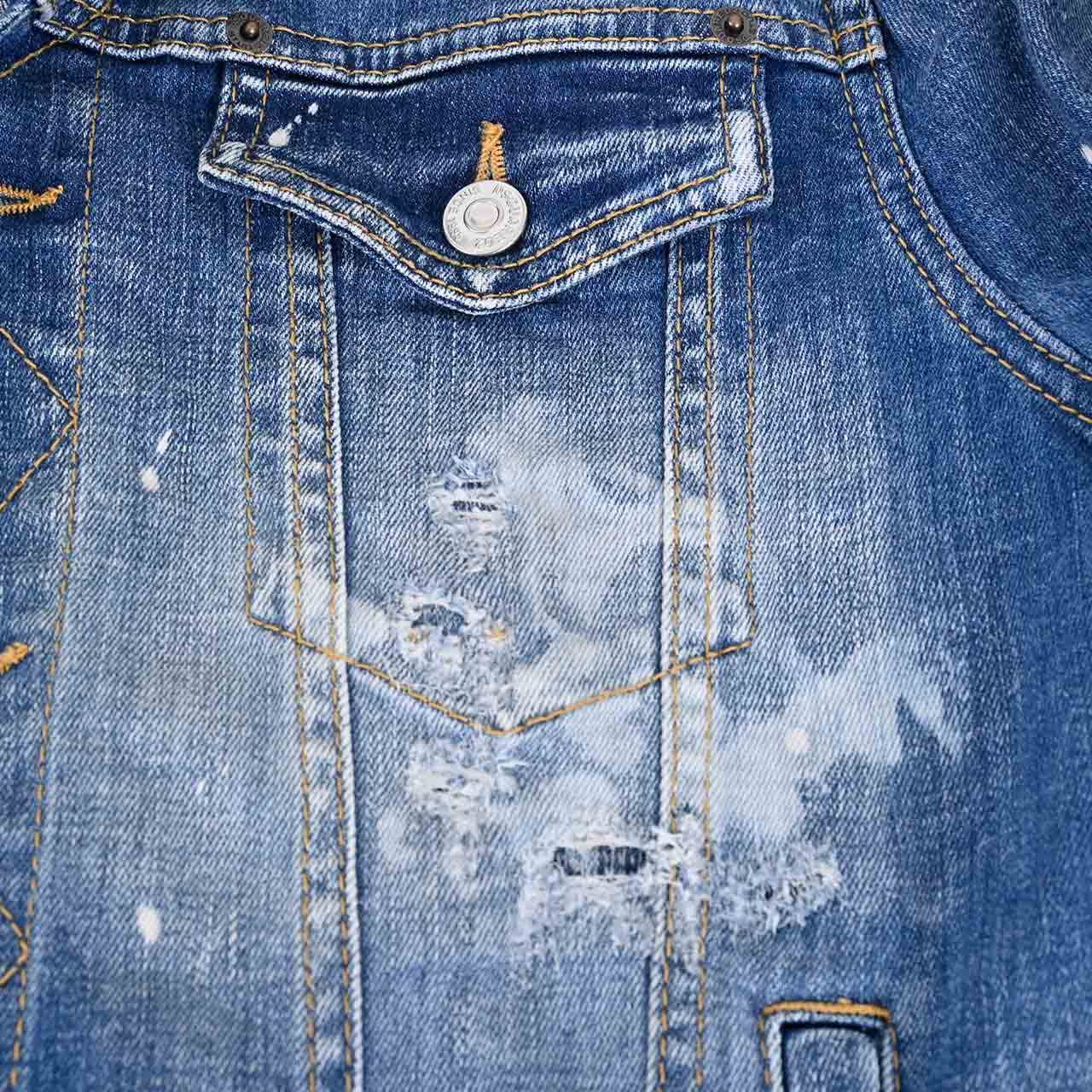 ディースクエアード DSQUARED2 デニムジャケット S74AM1174 S30342 470 ブルー メンズ 【ラスト1点 46サイズ】