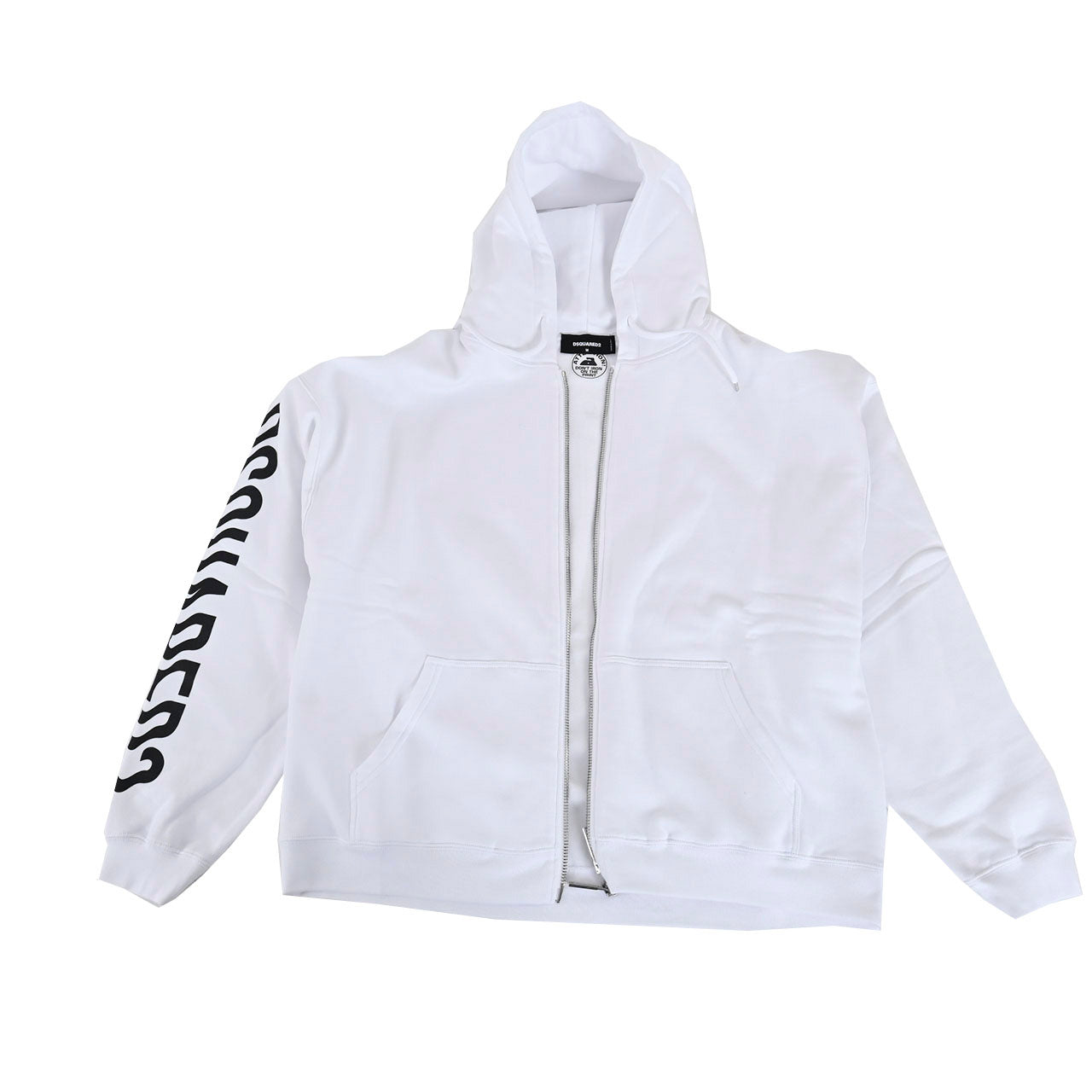 【期間限定SALE】 ディースクエアード DSQUARED2 ジップアップパーカー D2 Zip Herca Hoodie S74HG0139 S25516 100 ホワイト 2023SS メンズ