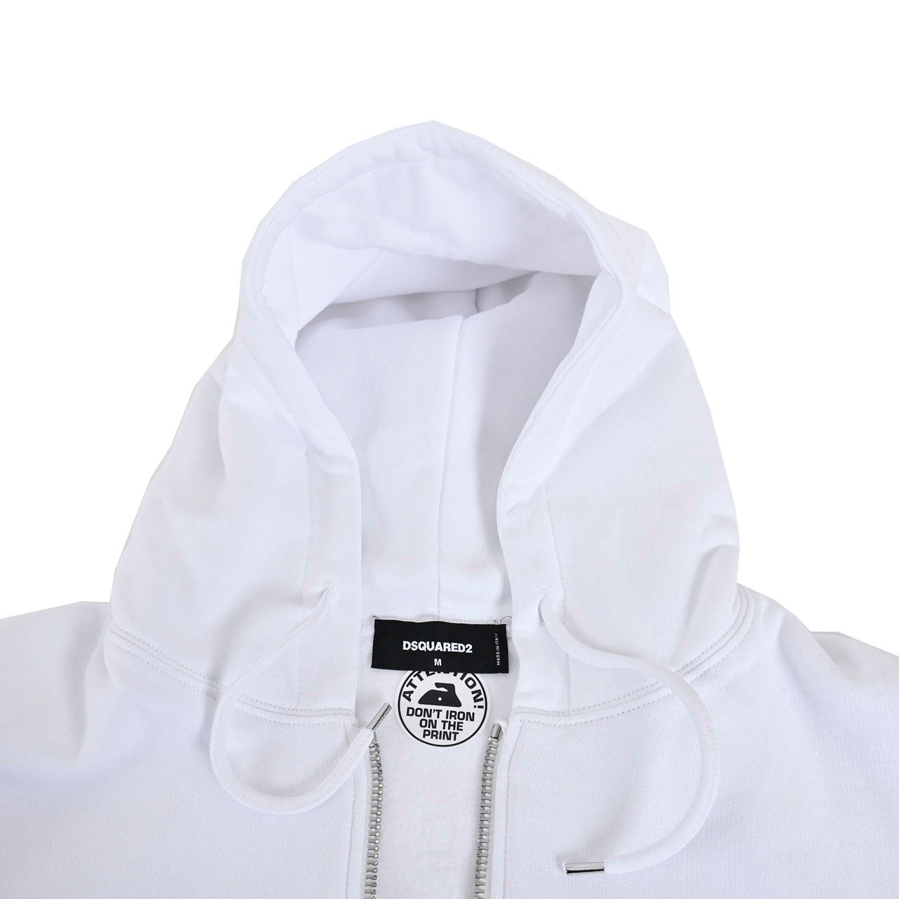 【期間限定SALE】 ディースクエアード DSQUARED2 ジップアップパーカー D2 Zip Herca Hoodie S74HG0139 S25516 100 ホワイト 2023SS メンズ