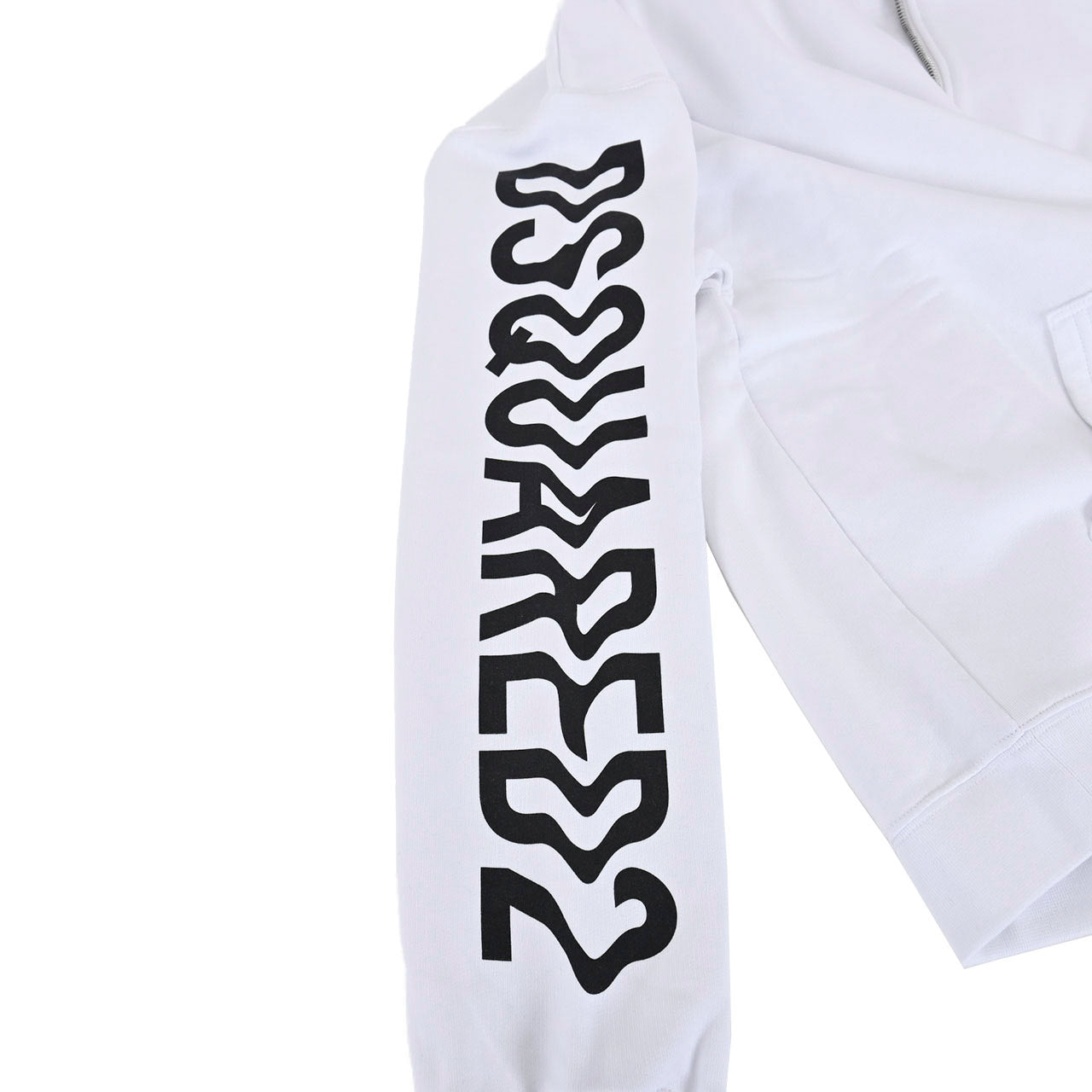 【期間限定SALE】 ディースクエアード DSQUARED2 ジップアップパーカー D2 Zip Herca Hoodie S74HG0139 S25516 100 ホワイト 2023SS メンズ