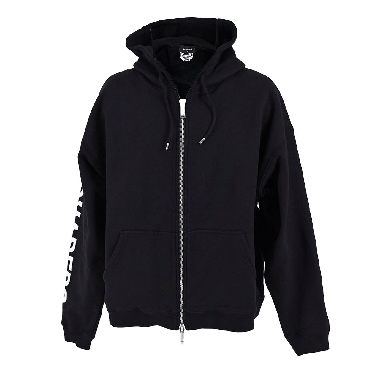 【期間限定SALE】 ディースクエアード DSQUARED2 ジップアップパーカー D2 Zip Herca Hoodie S74HG0139 S25516 900 ブラック 2023SS メンズ