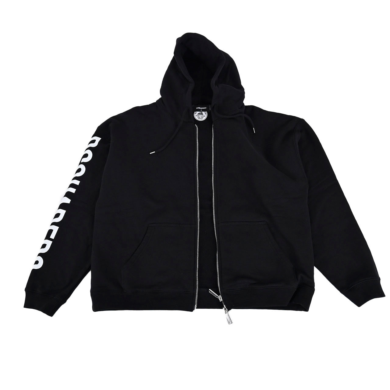 【期間限定SALE】 ディースクエアード DSQUARED2 ジップアップパーカー D2 Zip Herca Hoodie S74HG0139 S25516 900 ブラック 2023SS メンズ