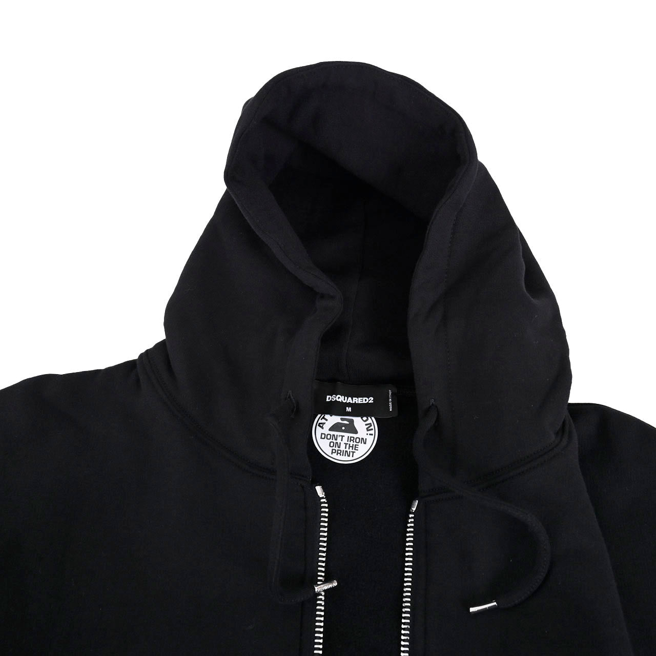 【期間限定SALE】 ディースクエアード DSQUARED2 ジップアップパーカー D2 Zip Herca Hoodie S74HG0139 S25516 900 ブラック 2023SS メンズ