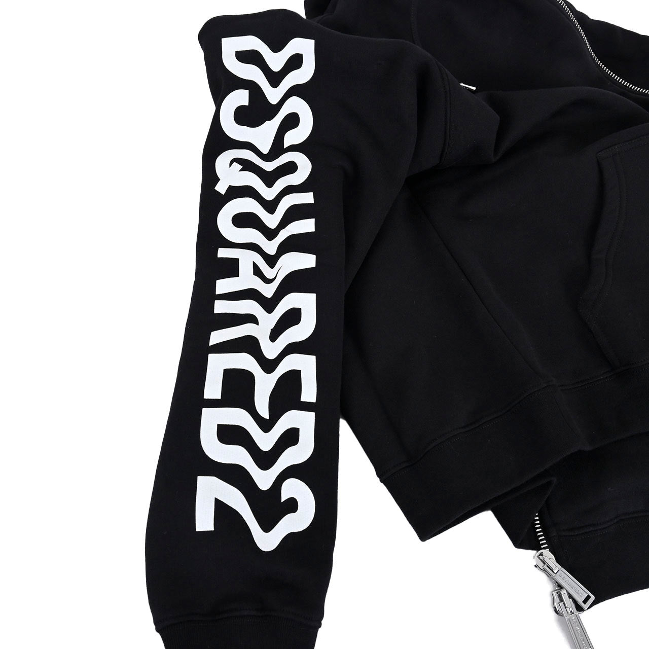 【期間限定SALE】 ディースクエアード DSQUARED2 ジップアップパーカー D2 Zip Herca Hoodie S74HG0139 S25516 900 ブラック 2023SS メンズ