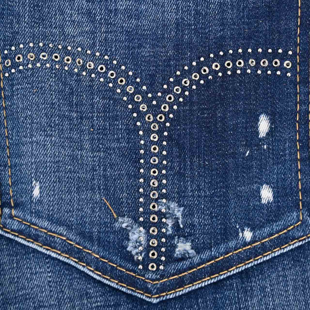 【期間限定SALE】 ディースクエアード DSQUARED2 ジーンズ Skater Jean S74LB1232 S30342 470 ブルー 2023SS メンズ 【ラスト1点 50サイズ】