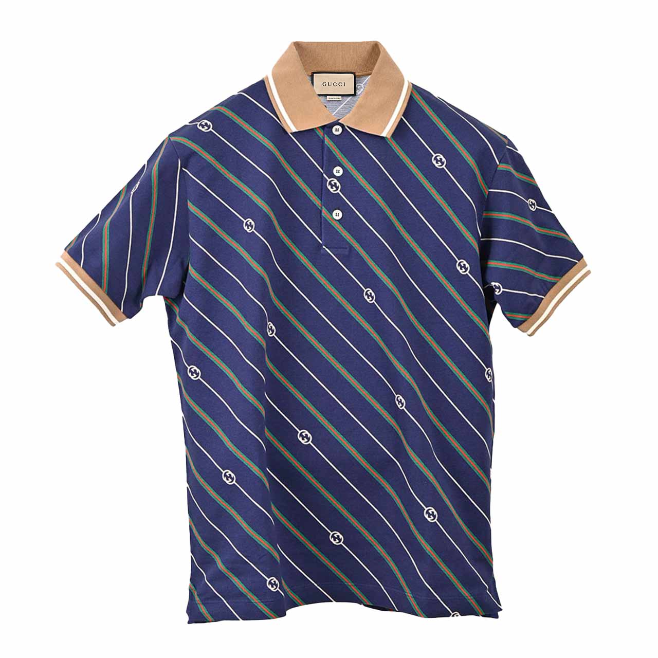グッチ GUCCI ポロシャツ 717391 XJEWI4672 ネイビー 2023SS メンズ ゴルフ 【ラスト1点 Sサイズ】 【プライスダウン】