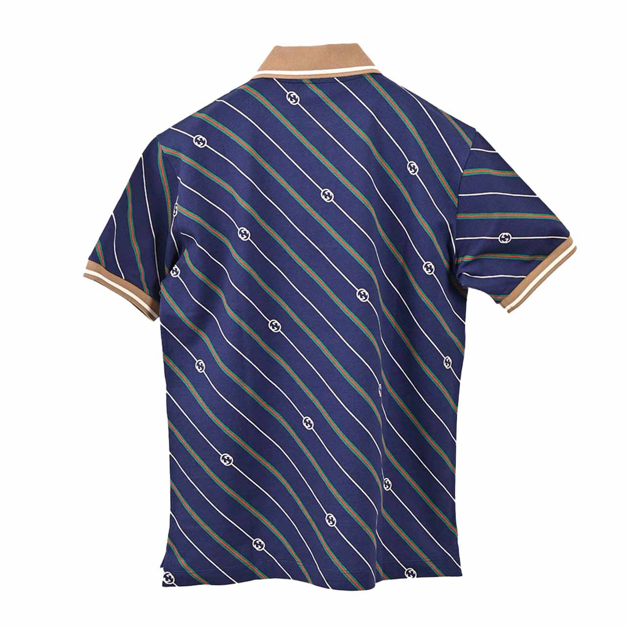 グッチ GUCCI ポロシャツ 717391 XJEWI4672 ネイビー 2023SS メンズ ゴルフ 【ラスト1点 Sサイズ】 【プライスダウン】