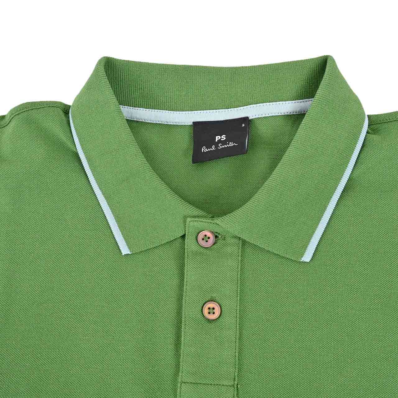 【43%OFF】 ピーエス ポールスミス PS Paul Smith ポロシャツ BADGE COLLAR TIPPING M2R 151LZ K21580 33 グリーン 2023SS メンズ ゴルフ