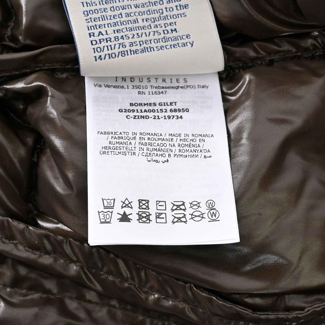 モンクレール MONCLER ダウンベスト BORMES 742 ネイビー メンズ
