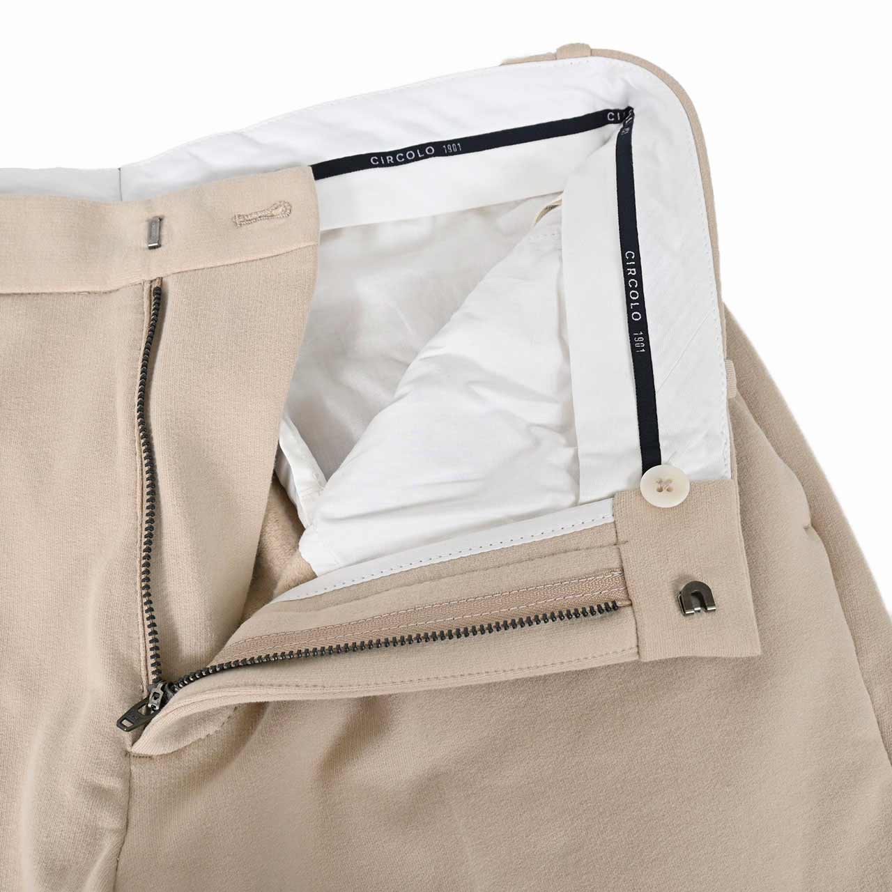 チルコロ CIRCOLO 1901 パンツ PANT REGULAR FELPA CN4011 465 クリーム メンズ 【プライスダウン】