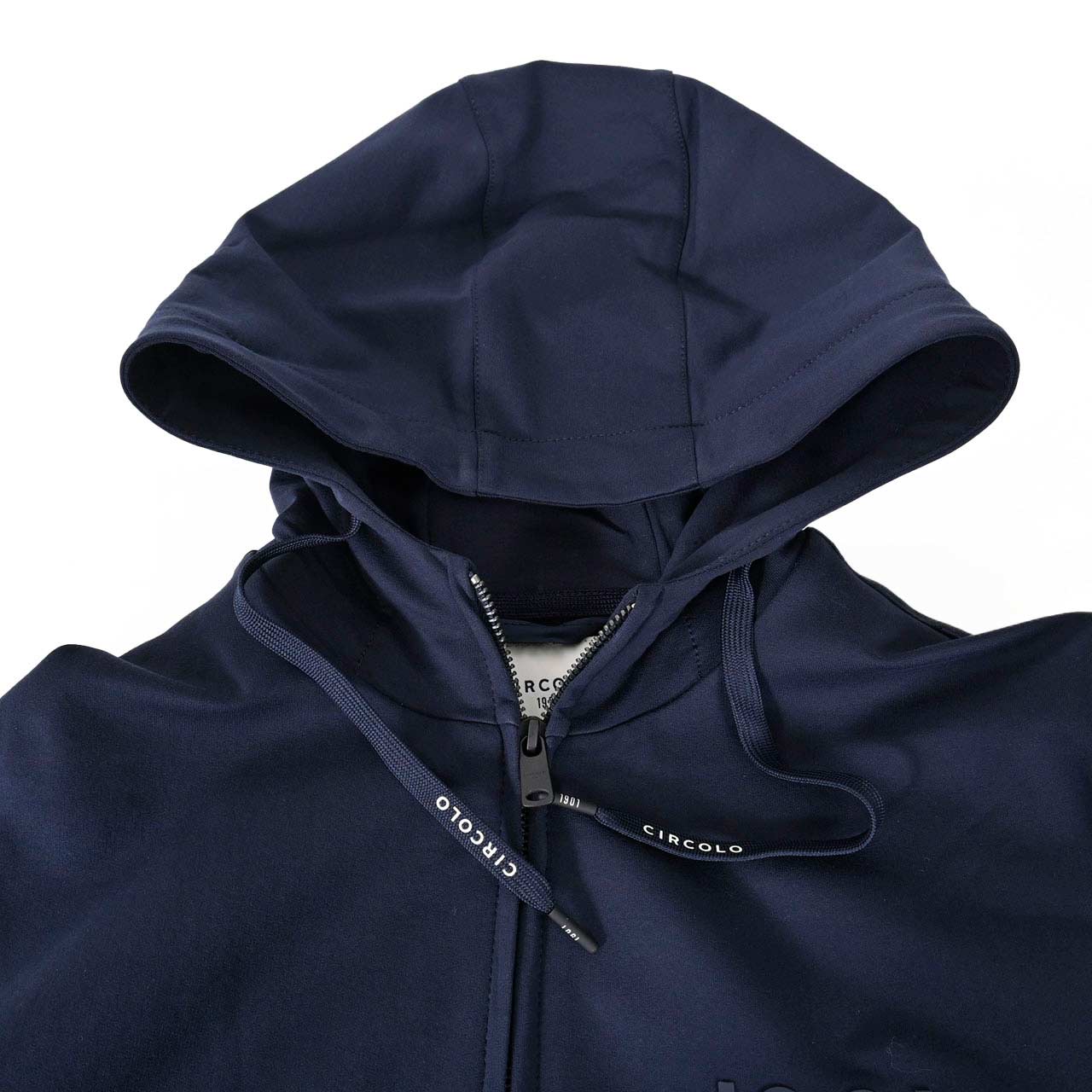 【期間限定SALE】 チルコロ CIRCOLO 1901 ジップアップパーカー HOODIE FULL ZIP FELPA CN4052 447 ネイビー メンズ