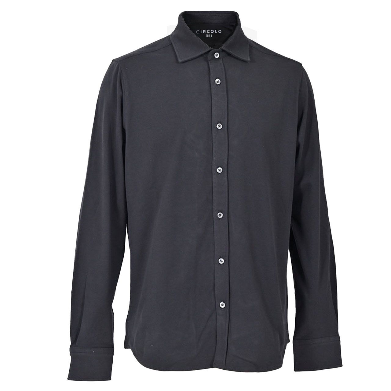 チルコロ CIRCOLO 1901 カジュアルシャツ CAMICIA JERSEY TC CN4036 NERO ASSOLUTO ブラック メンズ 【プライスダウン】
